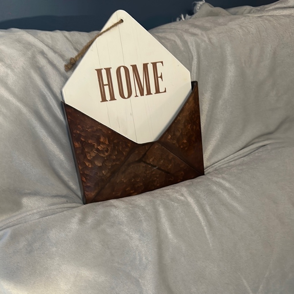 Copper Envelope Wall Decor with Home Sign attached. - Picture 5 of 6